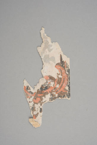 Wallpaper fragment,
c.1830 -1840,
Block-printed on paper