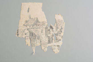Wallpaper fragment,
c. 1830-1840,
Block-printed on paper