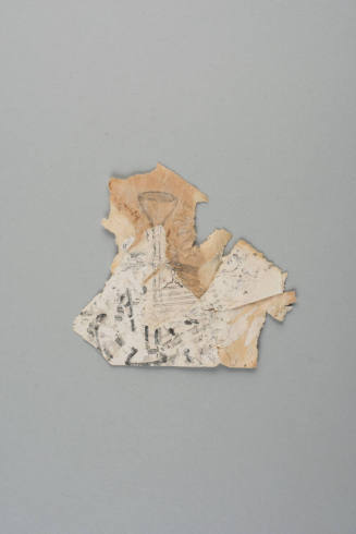 Wallpaper border fragment,
c.1830-1840,
Block-printed on paper