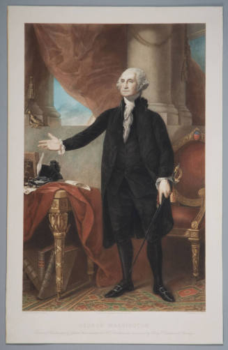 George Washington,
Gilbert Stuart (After),
G. Petit (Maker),
Manxi, Joyant & Co. (Publisher) ...