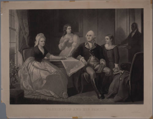 Washington and His Family,
Christian Schussele (After),
William Sartain (Maker),
Irwin & Sar ...