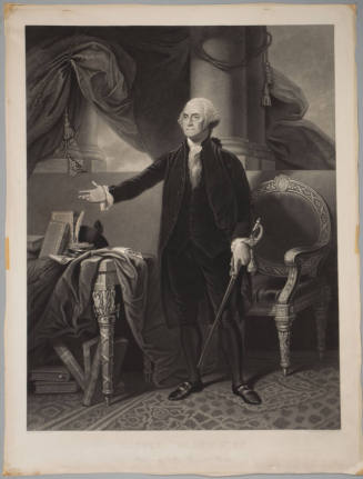 George Washington,
Henry S. Sadd (Maker),
John Neale (Publisher),
1844,
Ink on paper; mezzo ...