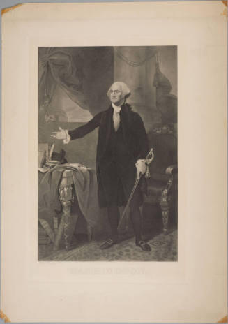 Washington,
Gilbert Stuart (After),
Oliver Pelton (Possible maker),
1850-1882,
Ink on paper ...