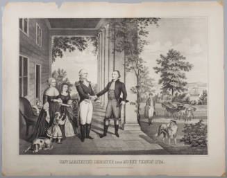 Genl. Lafayette's Departure from Mount Vernon 1784,
Fisher, Carpenter & Gusthal,
1840-1860,
 ...