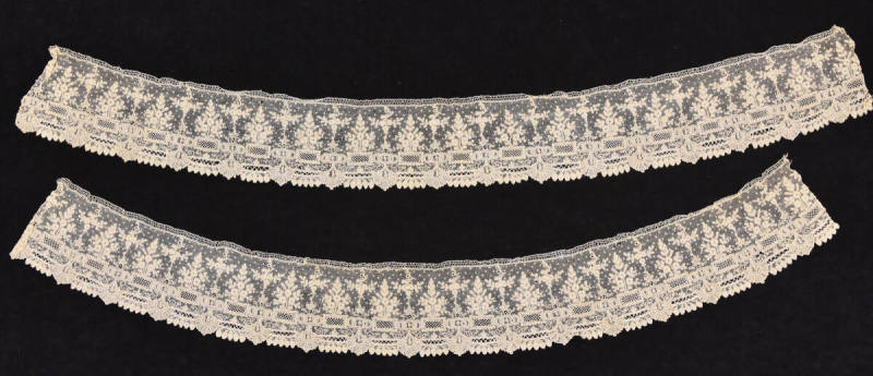 Lace Edging,
1850-1900,
Probably linen; point de gaze needlelace