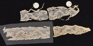Lappets,
Late 18th Century,
Linen; bobbin lace