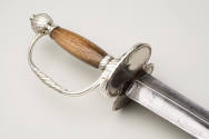 Small or dress sword (Braddock Sword),
1753-1754,
Steel, wood, silver