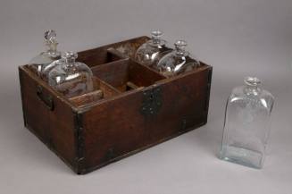 Case with bottles and stopper
Wood, ferrous metal, copper alloy, wool, glass
1750-1799