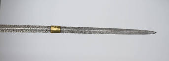 Small or dress sword (Mourning Sword),
1750-1770,
Steel, silver, gilt, leather, iron
