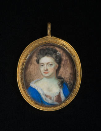 Anne, Queen of Great Britain,
c.1705 -1750,
Watercolor, copper alloy, glass