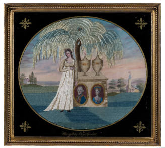 Memorial to George and Martha Washington,
Eliza Gould (Artist),
ca. 1808-1812,
Silk embroide ...