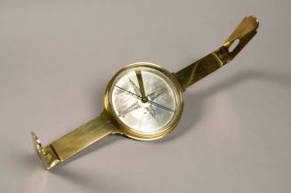 Surveyor's compass
Brass, glass, silvering, steel, organic resin
c. 1750-1800