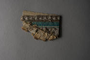 New Room wallpaper border fragment,
Block-printed pigment on paper