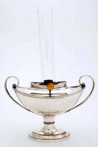 Argand lamp
Silver plate on copper and brass, base metals, iron, glass
1790