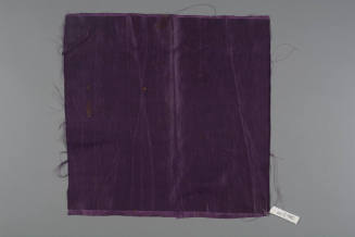 Purple satin gown fragment