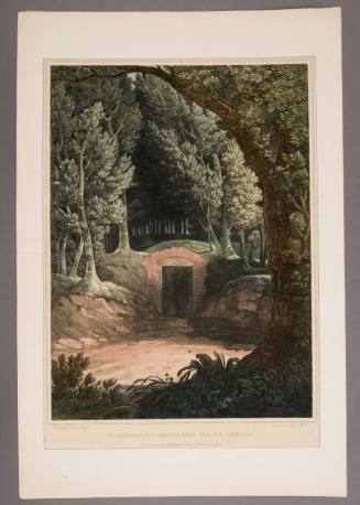 WASHINGTON'S SEPULCHRE MOUNT VERNON
Ink, watercolor, paper
Print by John Hill, after Joshua S ...