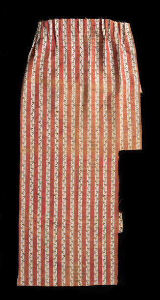 Red stripe gown fragment