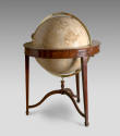 Terrestrial floor globe,
Dudley Adams (Maker),
John Senex (Engraver),
1789-1790,
Ink, water ...