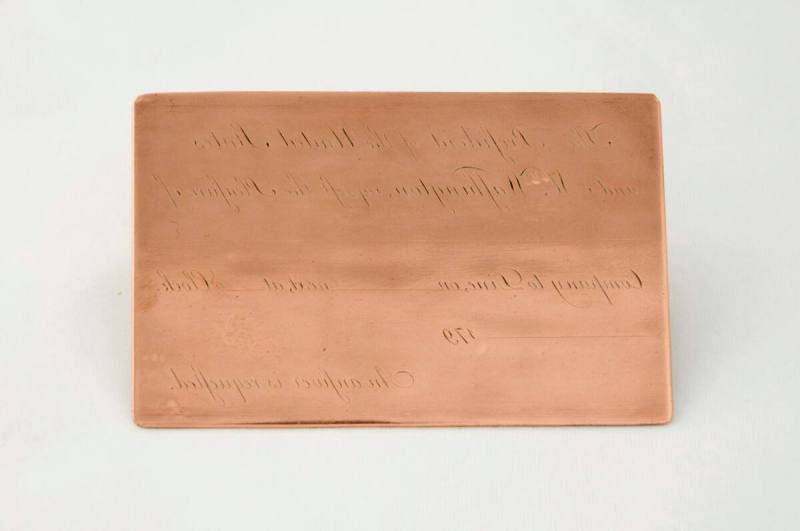 Engraved plate
Copper
c. 1790-1799