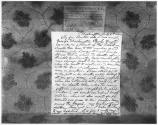Interior of trunk
Note by Eliza Parke Custis
Maker's label:  John Sunnocks, Trunk Maker, From ...