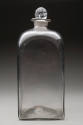 Glass bottle and stopper,
Phillip Bell (Maker), 
c. 1760,
Glass