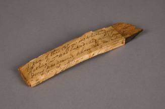 Coffin fragment
Wood, paper
1799