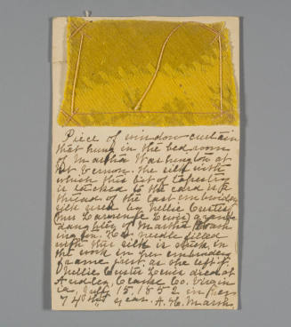 Yellow damask curtain fragment