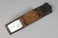 Traveling razor case
Leather, pasteboard, glass, silver, wood
1780-1800