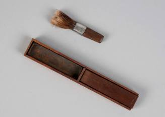 Shaving brush and box
Hair, metal, wood
1780-1800