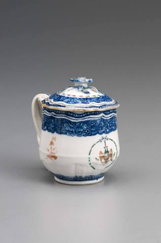 Custard cup and lid
Porcelain, enamel, gilt
c. 1784-1785