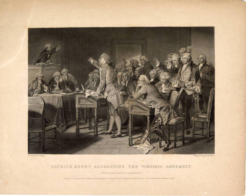 Patrick Henry Addressing the Virginia Assembly