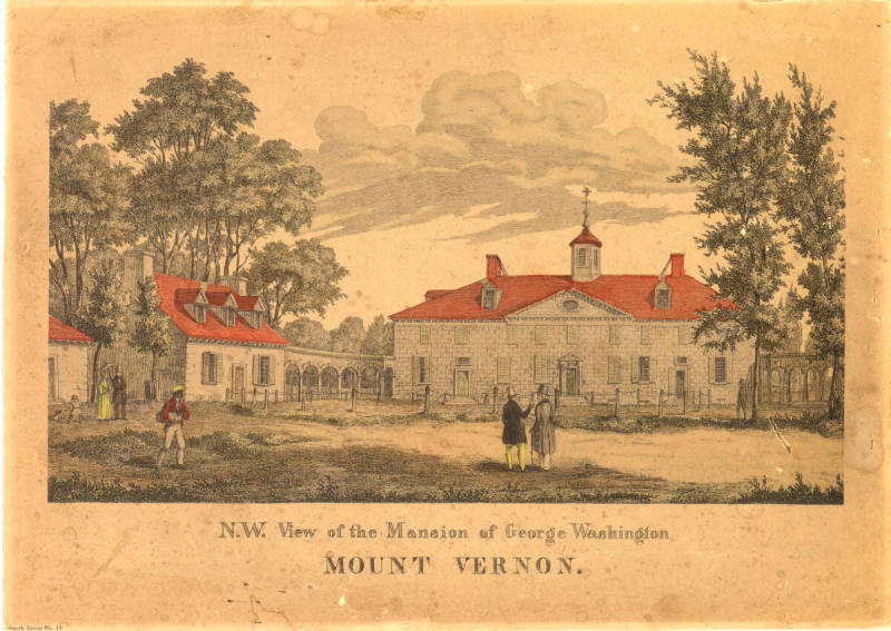 N.W. View of the Mansion of George Washington