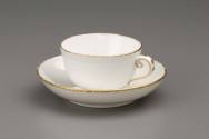 Teacup and saucer
Maker: Sèvres Porcelain Manufactory
Porcelain (soft paste), gilt
1778-1788