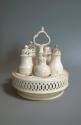 Cruet stand and casters
Earthenware, lead glazed (creamware)
1780-1800