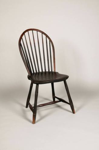 Bow-back Windsor chair
Tulip poplar, oak, maple, paint
1785-1815
