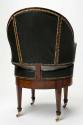 Revolving Desk Chair
Maker: Thomas Burling
Mahogany, mahogany veneer, white oak, iron , metal ...