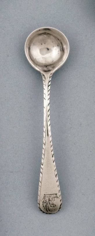 Salt spoon
Maker:  Richard Humphreys
Silver
c. 1780