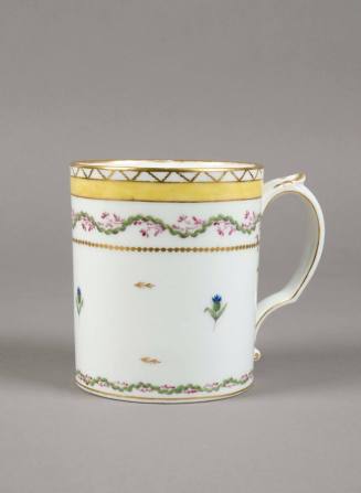 Mug
Hard paste porcelain
Maker:  Christopher Potter
c. 1790-1795
